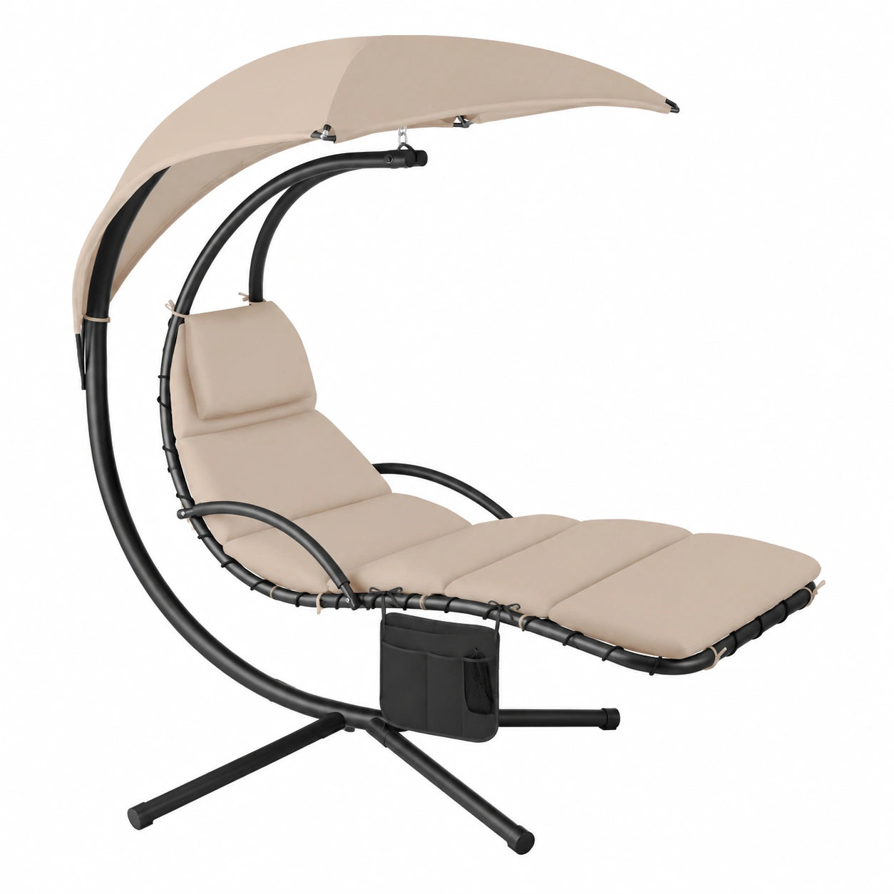 Poltrona Sospesa Tectake Elaria con Parasole UV Beige