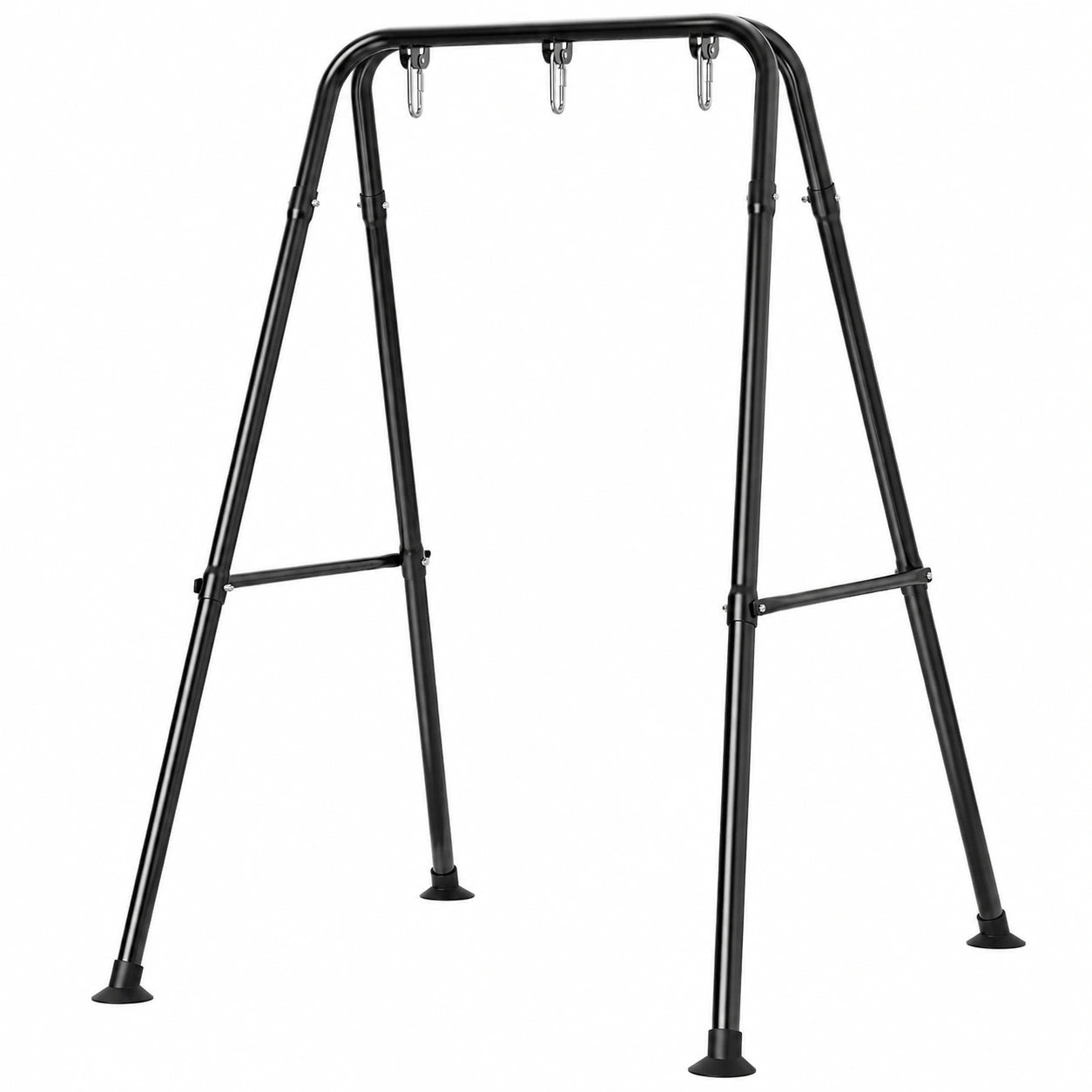 Struttura per Sedia Amaca in Acciaio, Capacità 150 kg, 117x150x181 cm, con 3 Moschettoni