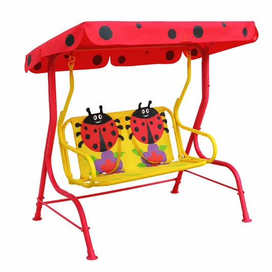 Altalena da giardino per bambini a forma di coccinella