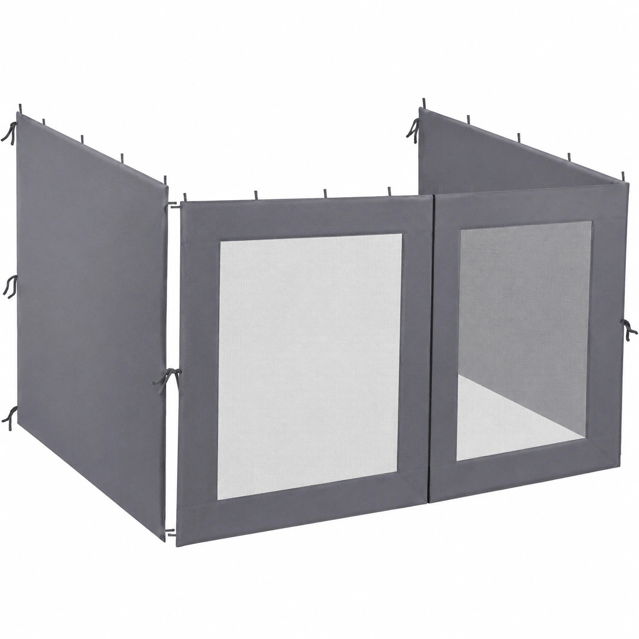 Pareti Laterali Antracite per Tenda 3x4m da Esterno