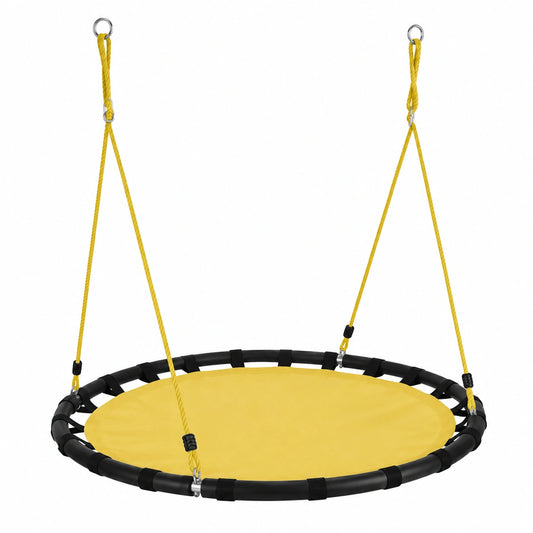Altalena Nido da Giardino per Tutte le Età, 120 cm, Capacità 100 kg, Giallo