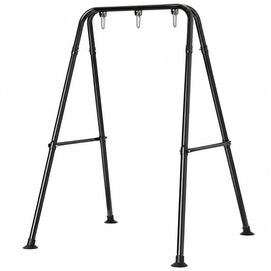 Struttura per Sedia Amaca in Acciaio, Capacità 150 kg, 117x150x181 cm, con 3 Moschettoni