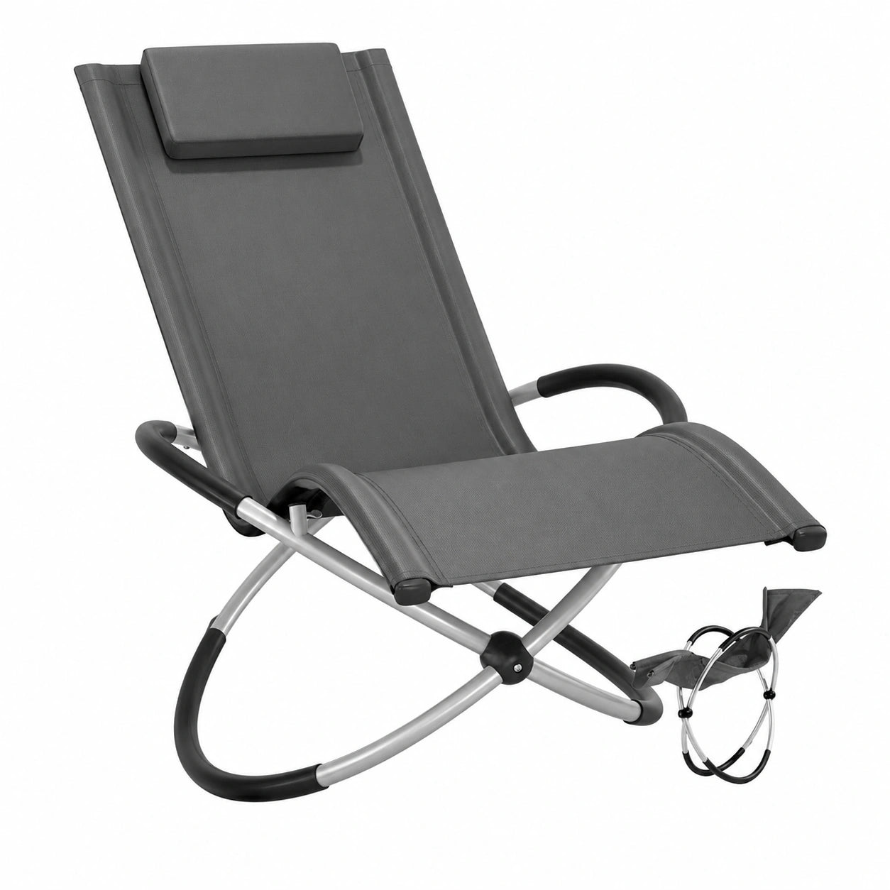 Lettino Ergonomico Paulina Pieghevole con Cuscino, Traspirante e Sicuro, Portata 150kg - Grigio