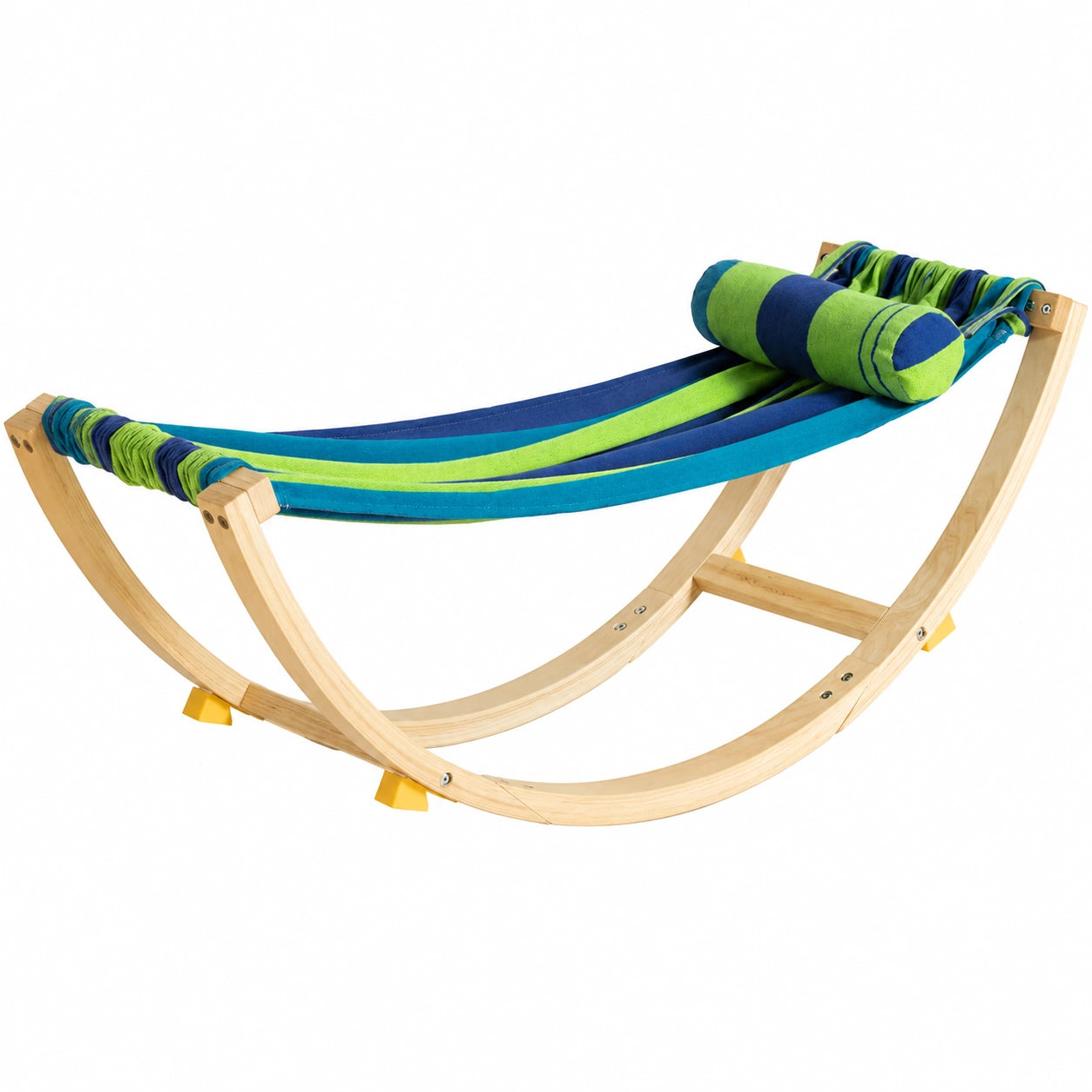 Sedia a Dondolo per Bambini in Legno con Sicurezze 122x36x48cm, Uso Interno ed Esterno